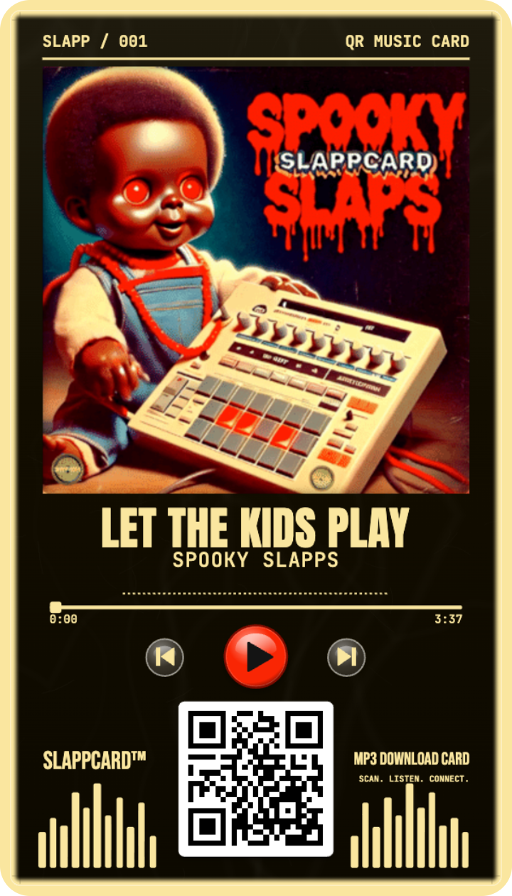 LET THE KIDS PLAY: SPOOKY SLAPPS, front of a Slappcard