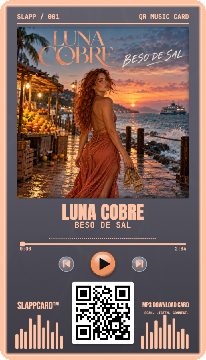 LUNA COBRE — Beso de Sal, a Slappcard Bold card (front)