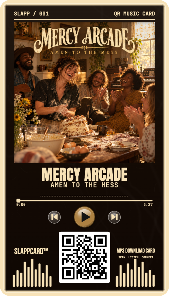 MERCY ARCADE — Amen to the Mess, a Slappcard Bold card (front)