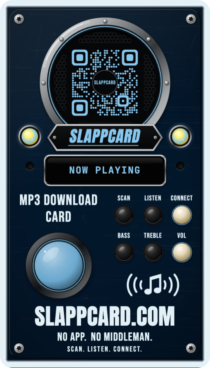 ORBITAL — Lost Signals, a Slappcard Bold card (back)