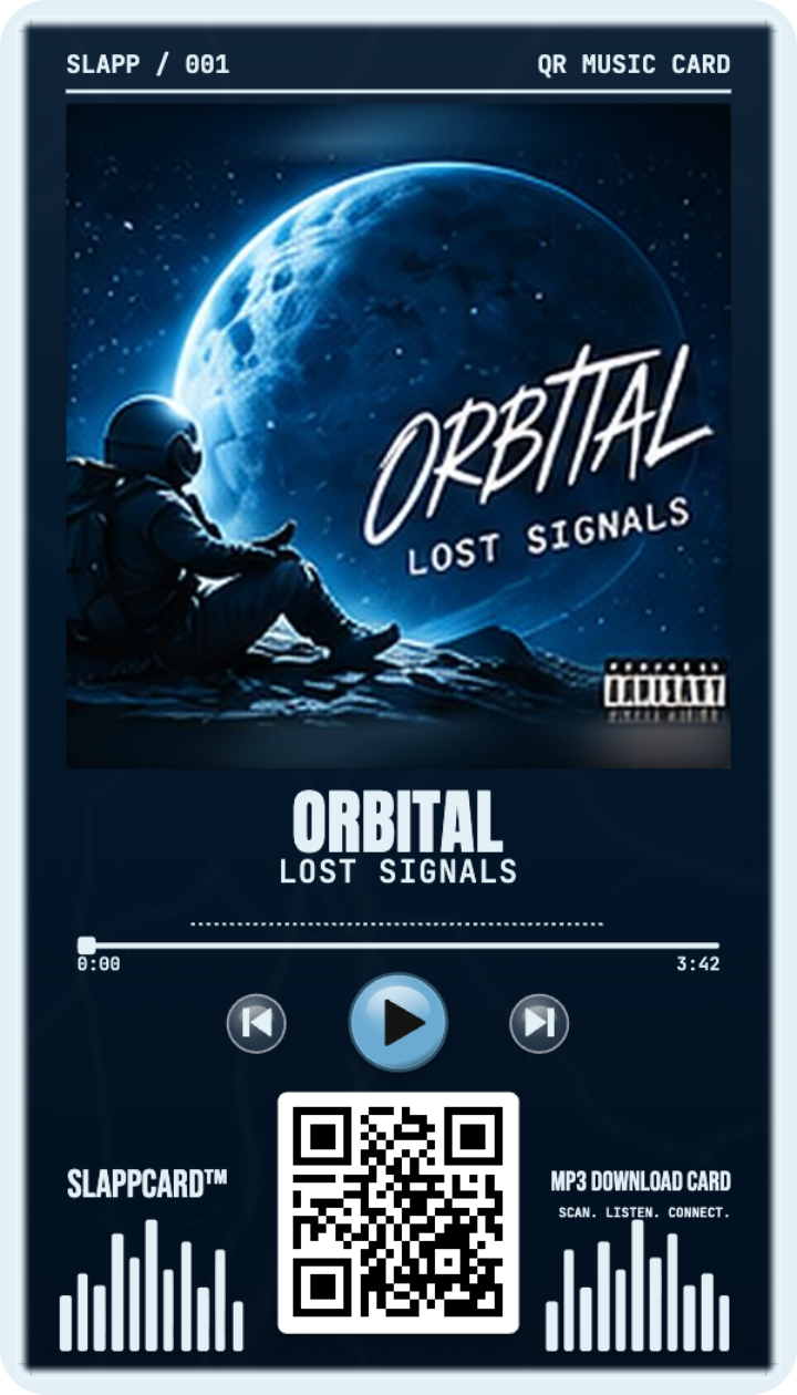 ORBITAL — Lost Signals, a Slappcard Bold card (front)