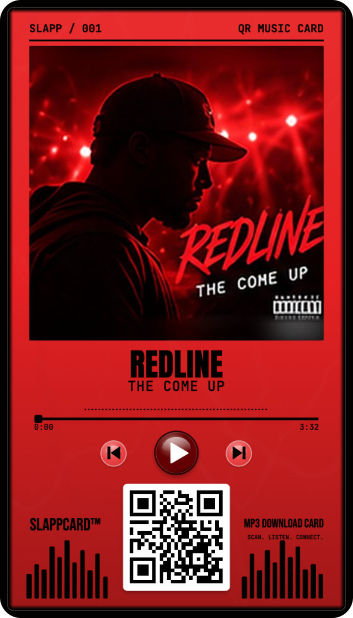 REDLINE — The Come Up, a Slappcard Bold card (front)