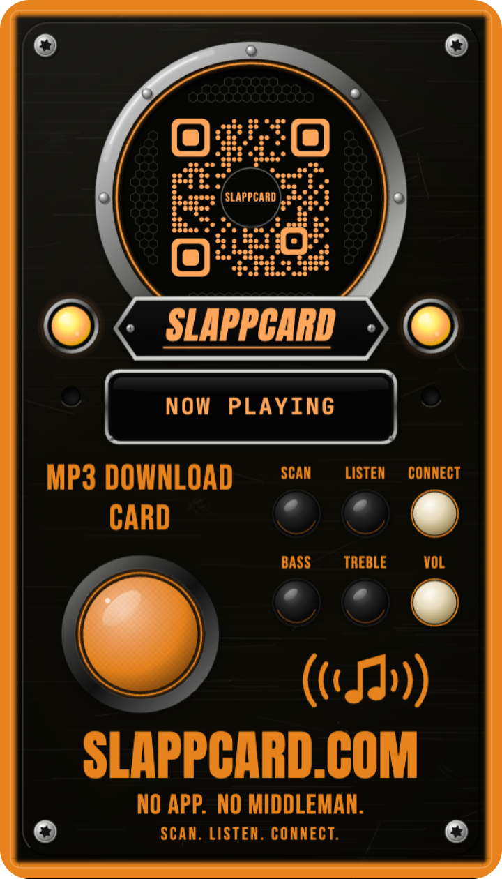 SLAPPCARD: IT GET RUFF, back of a Slappcard