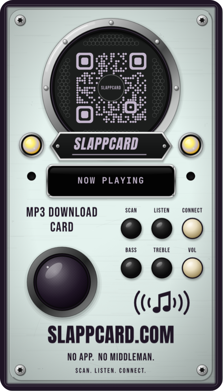 SlappCard — Single, a Slappcard Bold card (back)