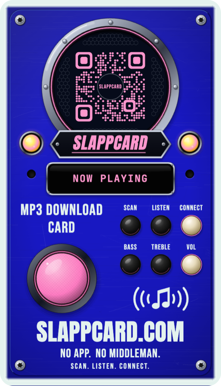 Slappcard: Spooky Slapps 1, back of a Slappcard