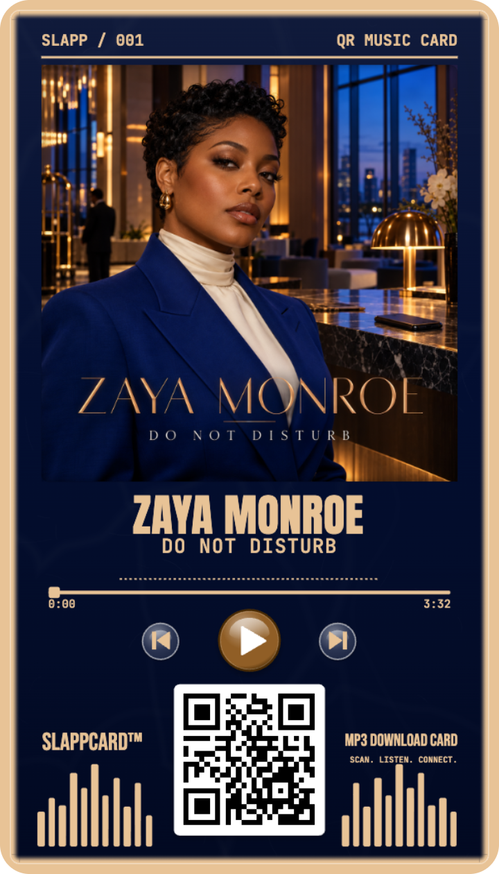 ZAYA MONROE — Do Not Disturb, a Slappcard Bold card (front)